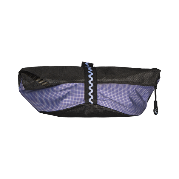 Magnetic Brush Bucket in Black Stoneflower, with the top rolled down