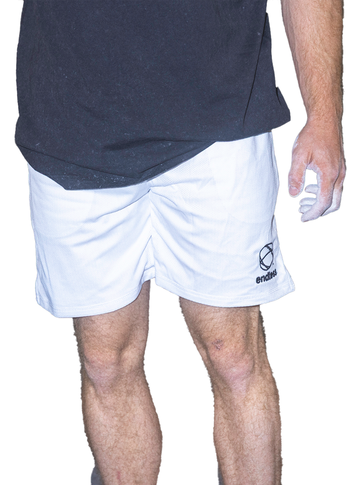 White Mesh Shorts