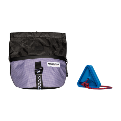 Magnetic Brush Bucket in Black Stoneflower with a Blue Triad Warm Up Block