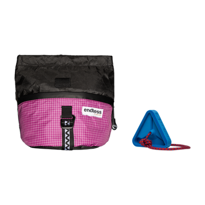 Magnetic Brush Bucket in Blackberry with a Blue Triad Warm Up Block