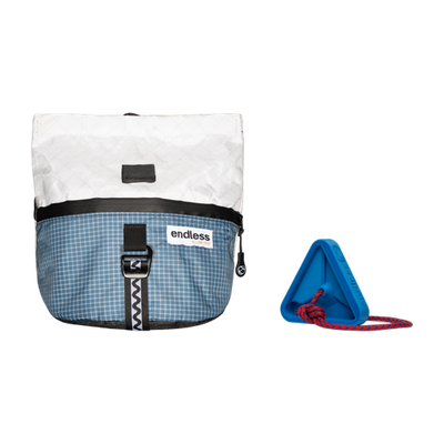 Magnetic Brush Bucket in Blue Cloud with a Blue Triad Warm Up Block