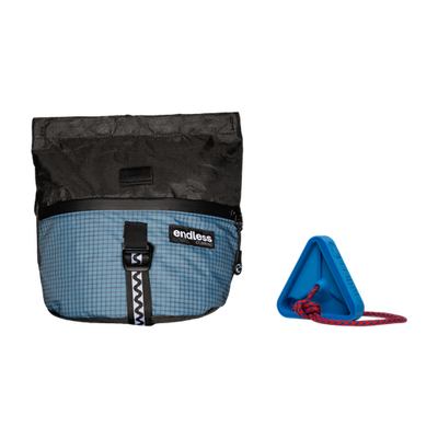 Magnetic Brush Bucket in Blue Smoke with a Blue Triad Warm Up Block