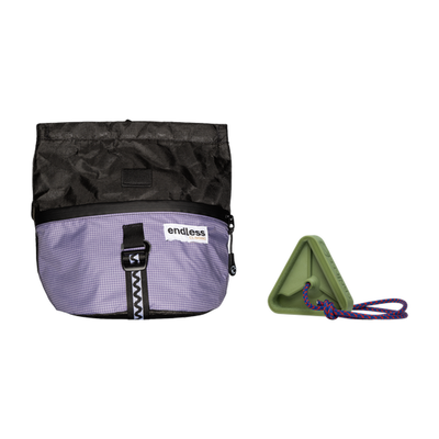 Magnetic Brush Bucket in Black Stoneflower with a Green Triad Warm Up Block