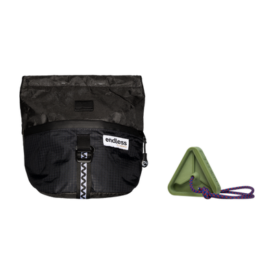 Magnetic Brush Bucket in Blackout with a Green Triad Warm Up Block