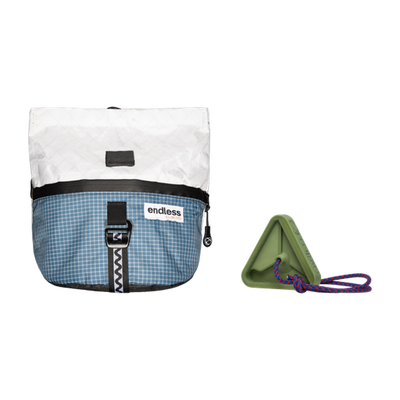 Magnetic Brush Bucket in Blue Cloud with a Green Triad Warm Up Block