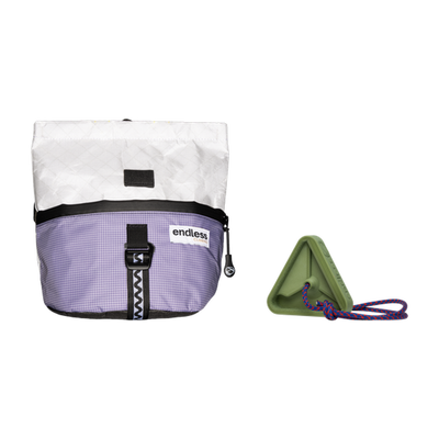 Magnetic Brush Bucket in White Stoneflower with a Green Triad Warm Up Block