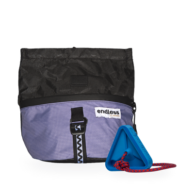 Magnetic Brush Bucket in Black Stoneflower with a Blue Triad Warm Up Block