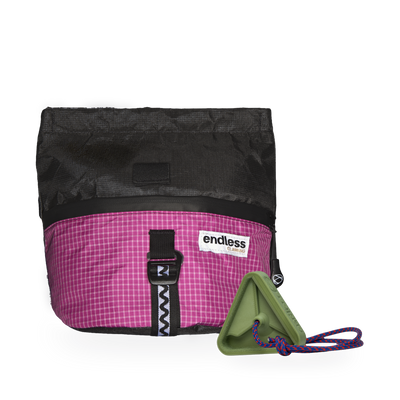 Magnetic Brush Bucket in Blackberry with a Green Triad Warm Up Block
