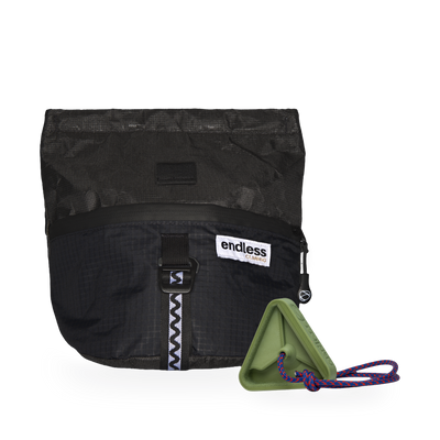 Magnetic Brush Bucket in Blackout with a Green Triad Warm Up Block