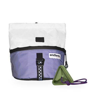 Magnetic Brush Bucket in White Stoneflower with a Green Triad Warm Up Block