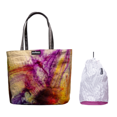 Endless Choss Tote in Lava Love with a Berry Stuff Satchel