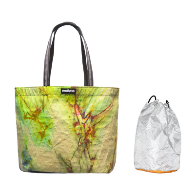 Choss Tote in French River with a Tangerine Stuff Satchel