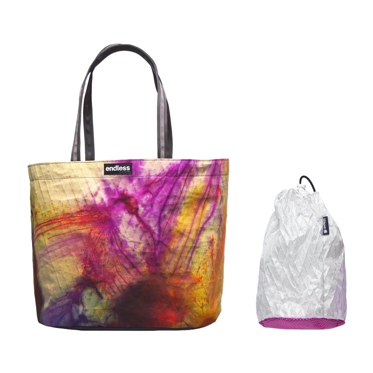 Choss Tote in Lava Love with a Berry Stuff Satchel