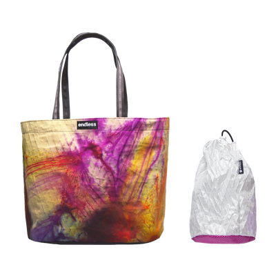 Choss Tote in Lava Love with a Berry Stuff Satchel