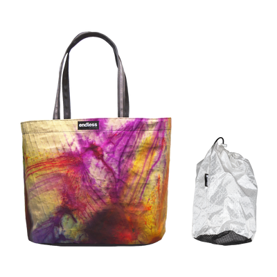 Choss Tote in Lava Love with a Black Stuff Satchel