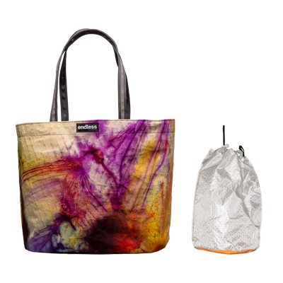 Endless Choss Tote in Lava Love with a Tangerine Stuff Satchel