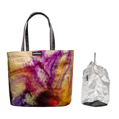 Endless Choss Tote in Lava Love with a Black Stuff Satchel