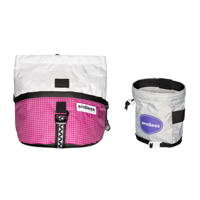 Magnetic Brush Bucket in Berry with a Purple Sportsman's Purse