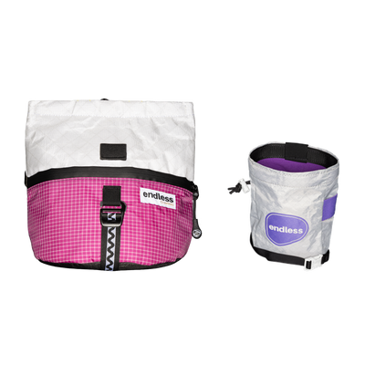 Magnetic Brush Bucket in Berry with a PurpleMaxxing Sportsman's Purse
