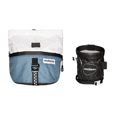 Magnetic Brush Bucket in Blue Cloud with a Blackout Sportsman's Purse