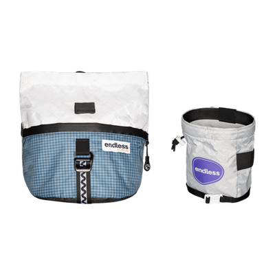 Magnetic Brush Bucket in Blue Cloud with a Purple Sportsman's Purse