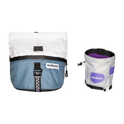 Magnetic Brush Bucket in Blue Cloud with a PurpleMaxxing Sportsman's Purse