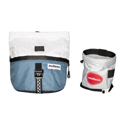 Magnetic Brush Bucket in Blue Cloud with a Rojo Rising Sportsman's Purse