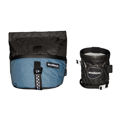 Magnetic Brush Bucket in Blue Smoke with a Blackout Sportsman's Purse