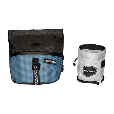 Magnetic Brush Bucket in Blue Smoke with a Classic Sportsman's Purse