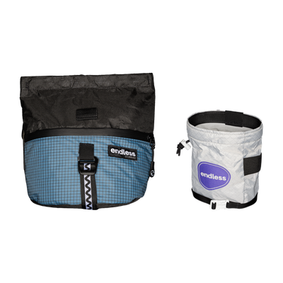 Magnetic Brush Bucket in Blue Smoke with a Purple Sportsman's Purse