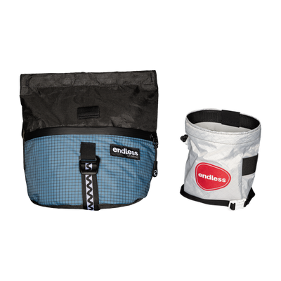 Magnetic Brush Bucket in Blue Smoke with a Rojo Rising Sportsman's Purse