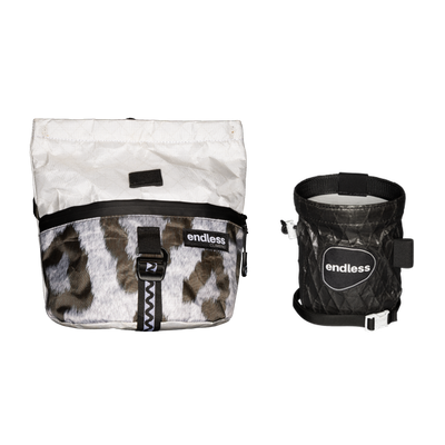 Magnetic Brush Bucket in Snow Leopard with a Blackout Sportsman's Purse