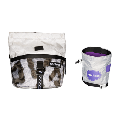 Magnetic Brush Bucket in Snow Leopard with a PurpleMaxxing Sportsman's Purse