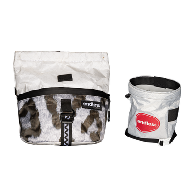 Magnetic Brush Bucket in Snow Leopard with a Rojo Rising Sportsman's Purse