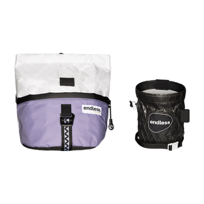 Magnetic Brush Bucket in White Stoneflower with a Blackout Sportsman's Purse