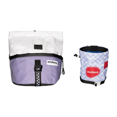 Magnetic Brush Bucket in White Stoneflower with a World Cup Sportsman's Purse