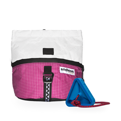 Berry Magnetic Brush Bucket with a Blue Triad Warm Up Block