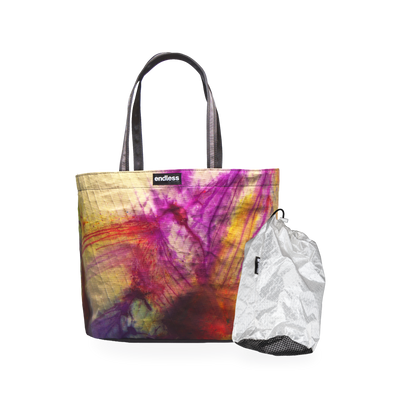 Lava Love Endless Choss Tote with a Black Stuff Satchel