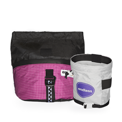 Magnetic Brush Bucket in Blackberry with a Purple Sportsman's Purse