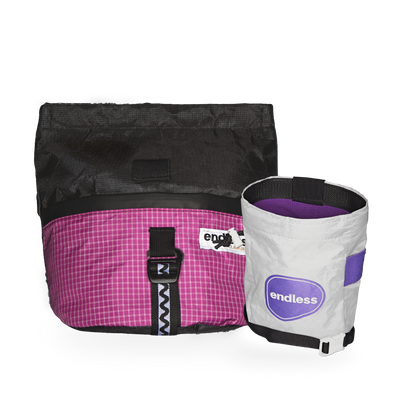 Magnetic Brush Bucket in Blackberry with a PurpleMaxxing Sportsman's Purse