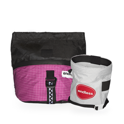 Magnetic Brush Bucket in Blackberry with a Rojo Rising Sportsman's Purse