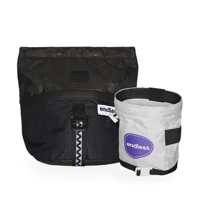 Magnetic Brush Bucket in Blackout with a Purple Sportsman's Purse