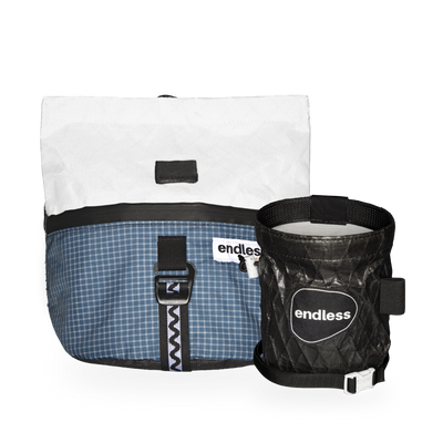 Magnetic Brush Bucket in Blue Cloud with a Blackout Sportsman's Purse
