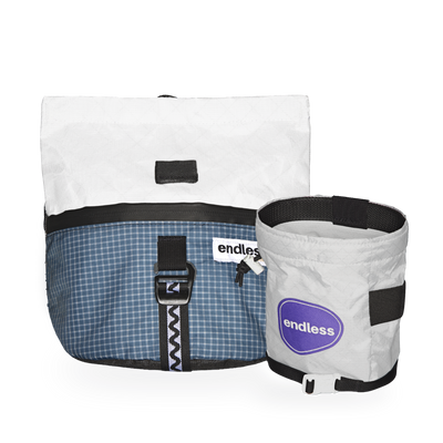 Magnetic Brush Bucket in Blue Cloud with a Purple Sportsman's Purse