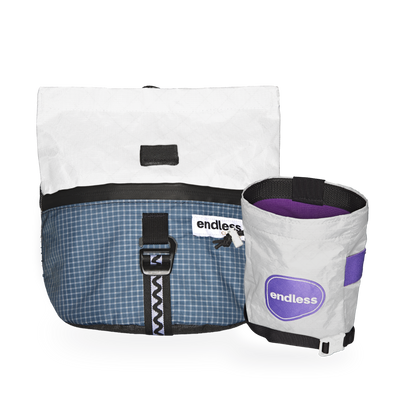 Magnetic Brush Bucket in Blue Cloud with a PurpleMaxxing Sportsman's Purse