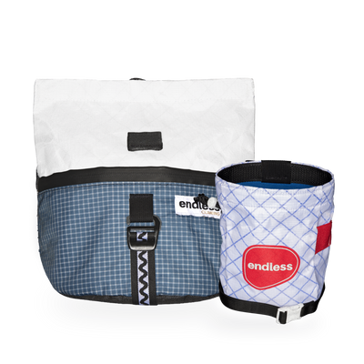 Magnetic Brush Bucket in Blue Cloud with a World Cup Sportsman's Purse