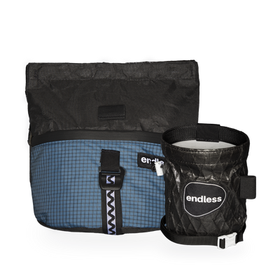 Magnetic Brush Bucket in Blue Smoke with a Blackout Sportsman's Purse