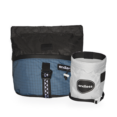 Magnetic Brush Bucket in Blue Smoke with a Classic Sportsman's Purse