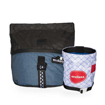 Magnetic Brush Bucket in Blue Smoke with a World Cup Sportsman's Purse