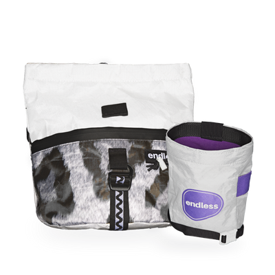 Magnetic Brush Bucket in Snow Leopard with a PurpleMaxxing Sportsman's Purse